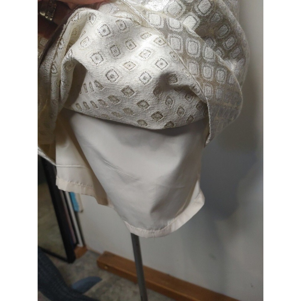 Dalia Sz 8 Holiday Dress Silver White Sleeveless Knee‎ Length Pockets - Picture 6 of 15
